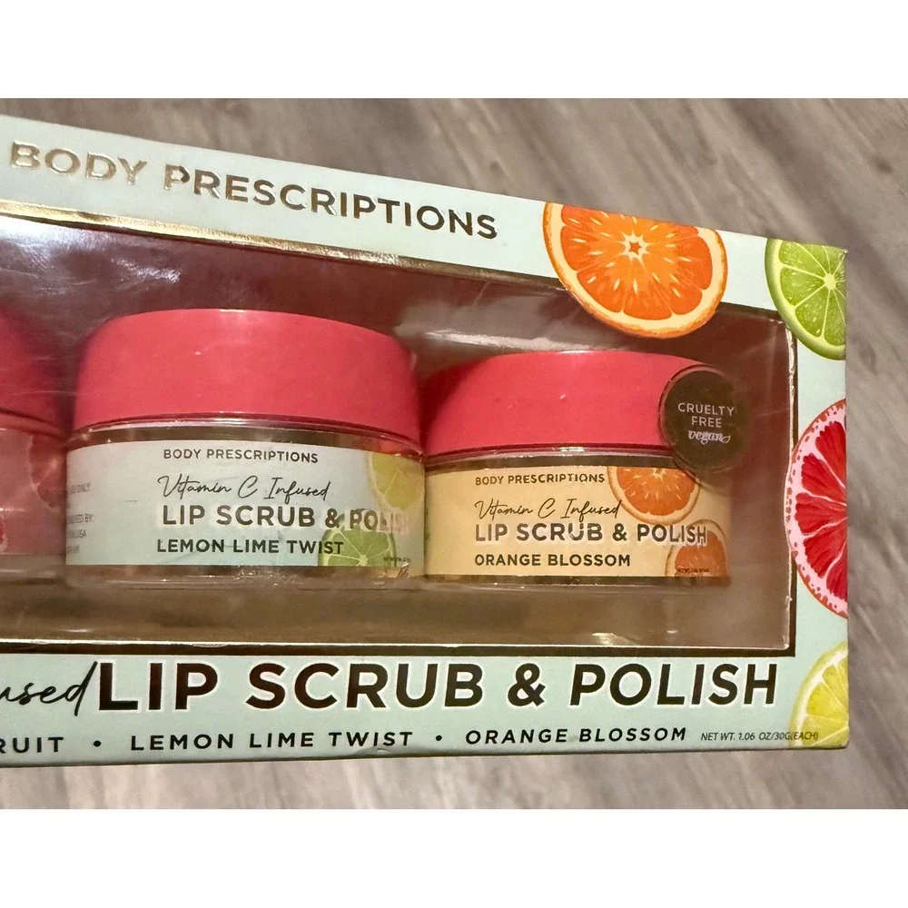 Spascriptions Fruit‎ Glow 3 pc Polish Set Exfoliating Facial Polish w Vit. A,C,E
